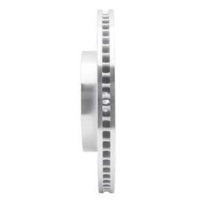 Mitsubishi Montero Brake Rotor (1) - Front Right - R1 Concepts - Drilled & Slotted - Silver - `08-`17